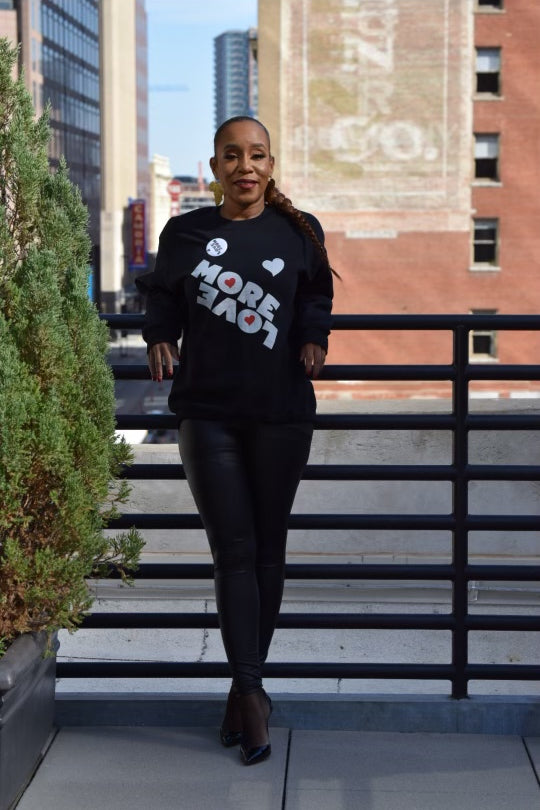 Black and White MoreLove Sweatshirt